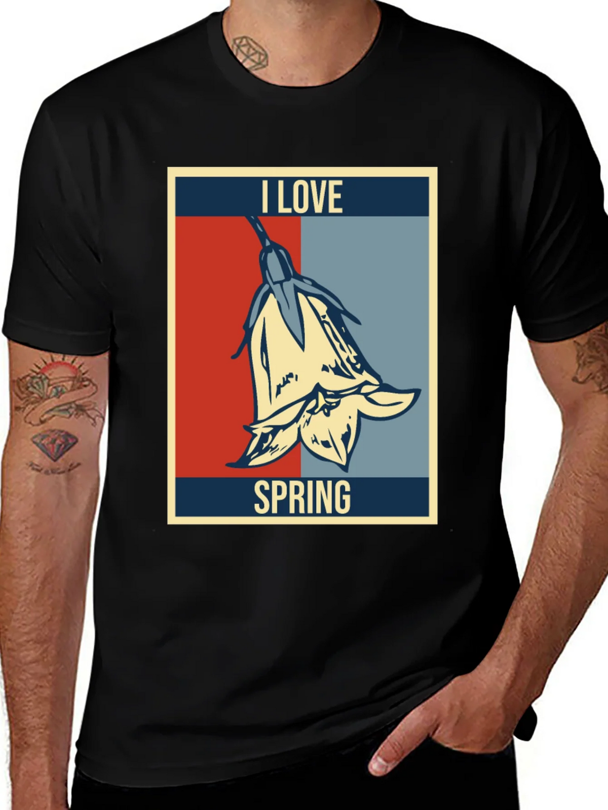 I Love Spring Graphic T-Shirt - Floral Design product image 1