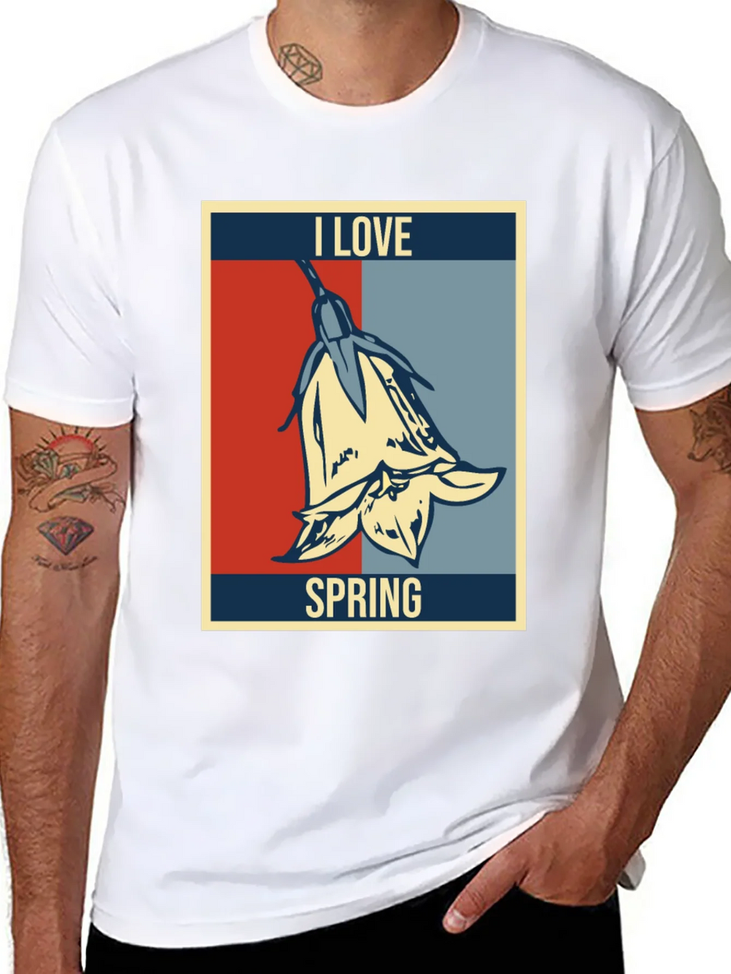 I Love Spring Graphic T-Shirt - Floral Design product image 5
