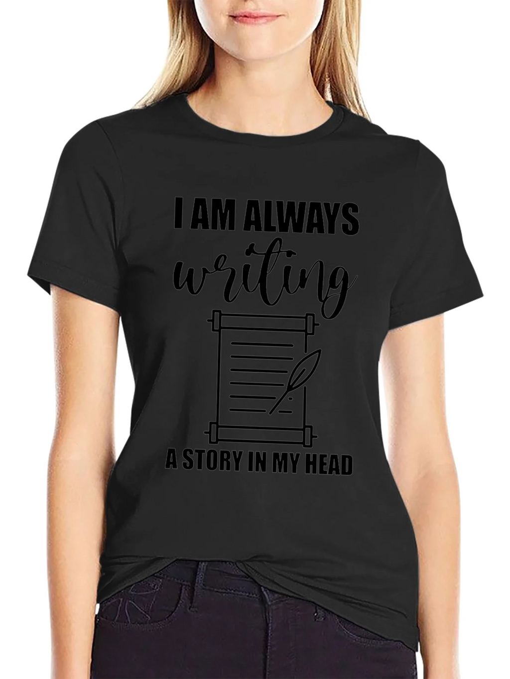 Writers Scroll Graphic Tee - Always Writing Story product image 2