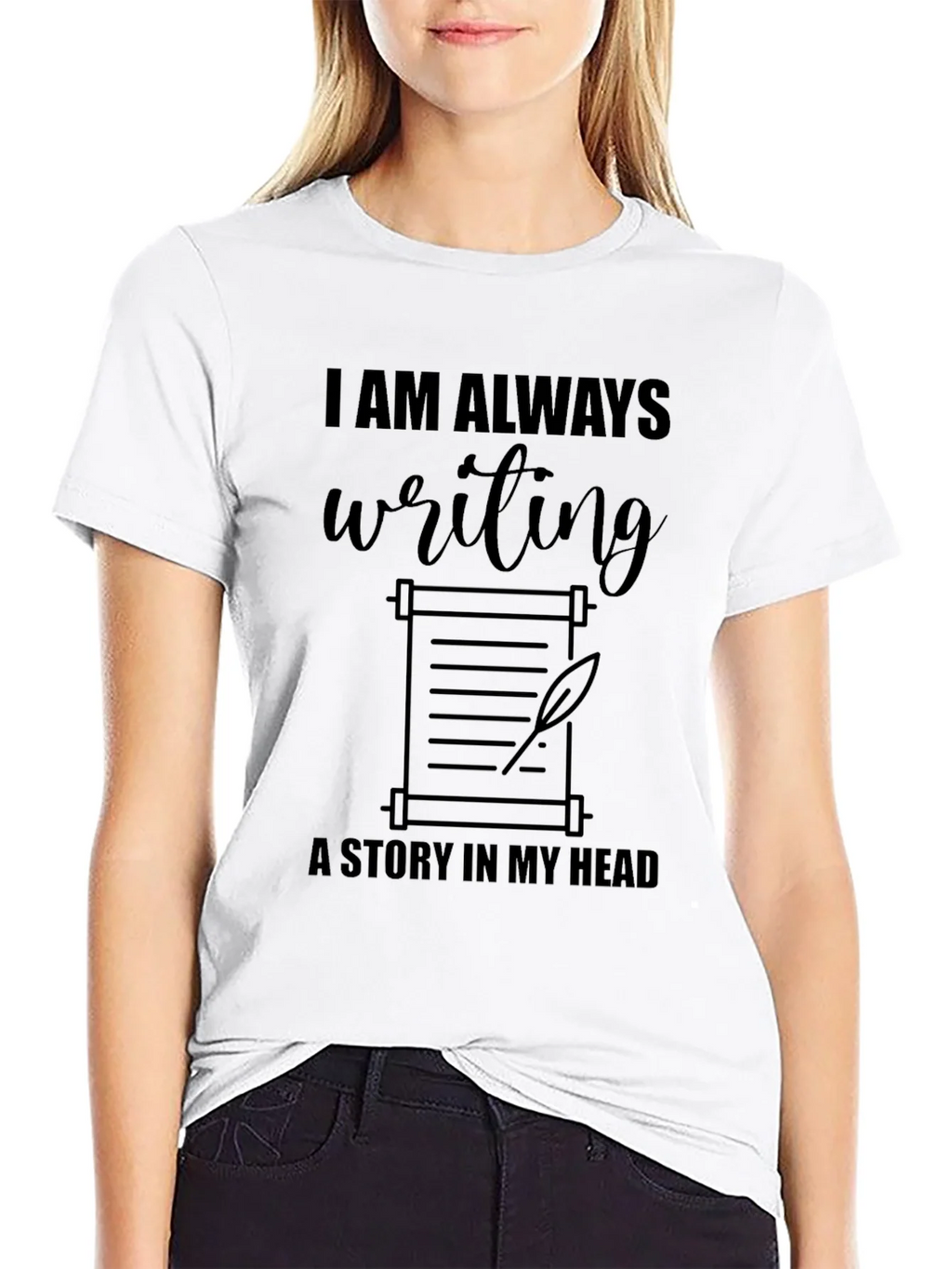 Writers Scroll Graphic Tee - Always Writing Story product image 7