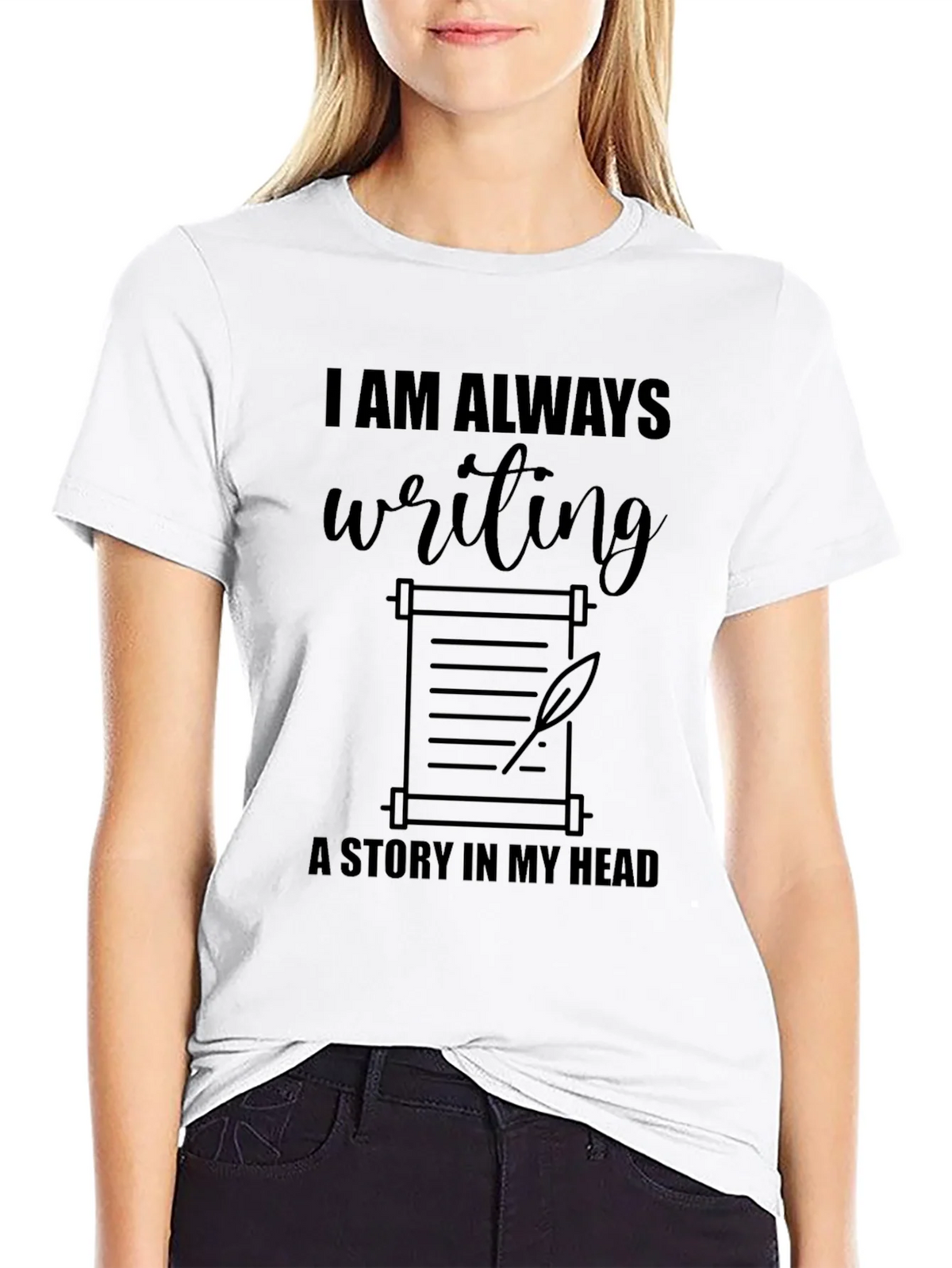 Writers Scroll Graphic Tee - Always Writing Story product image 7