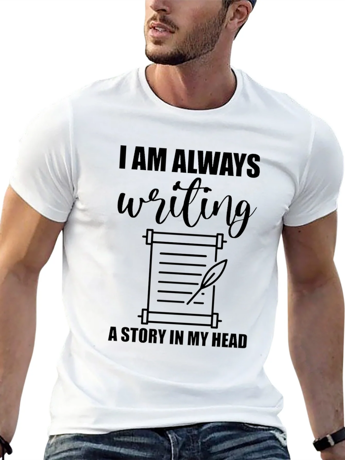 Writers Scroll Graphic Tee - Always Writing Story product image 11