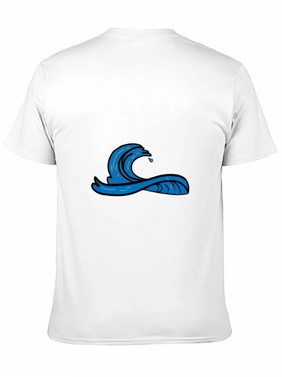 Mens Black Graphic Tee - Wave Design product image 10