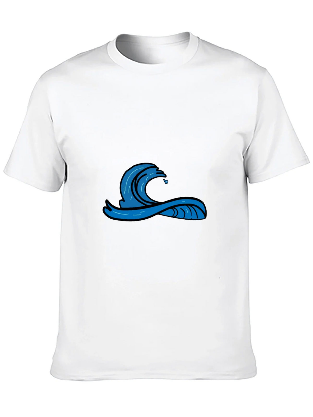 Mens Black Graphic Tee - Wave Design product image 9