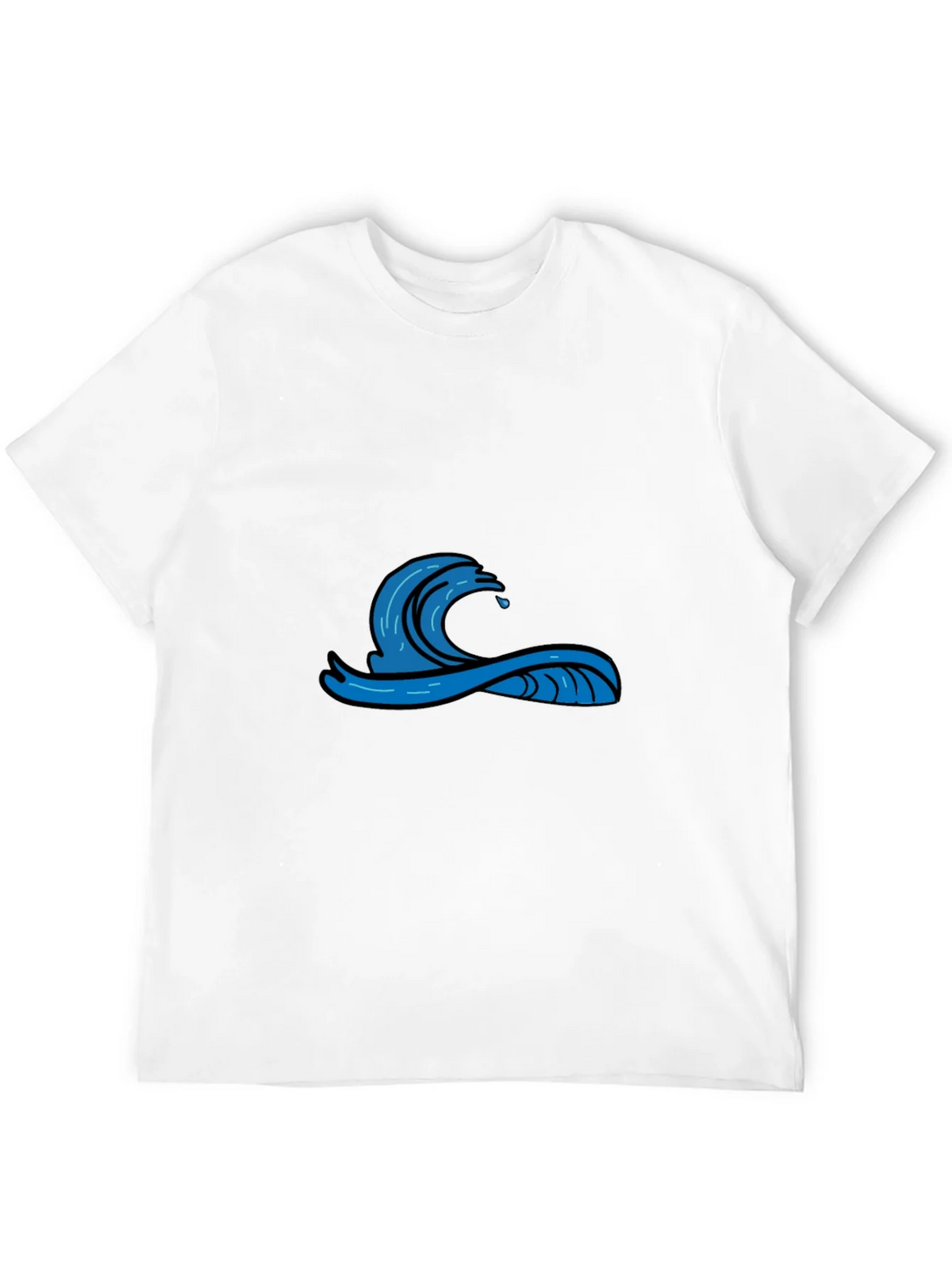 Mens Black Graphic Tee - Wave Design product image 11