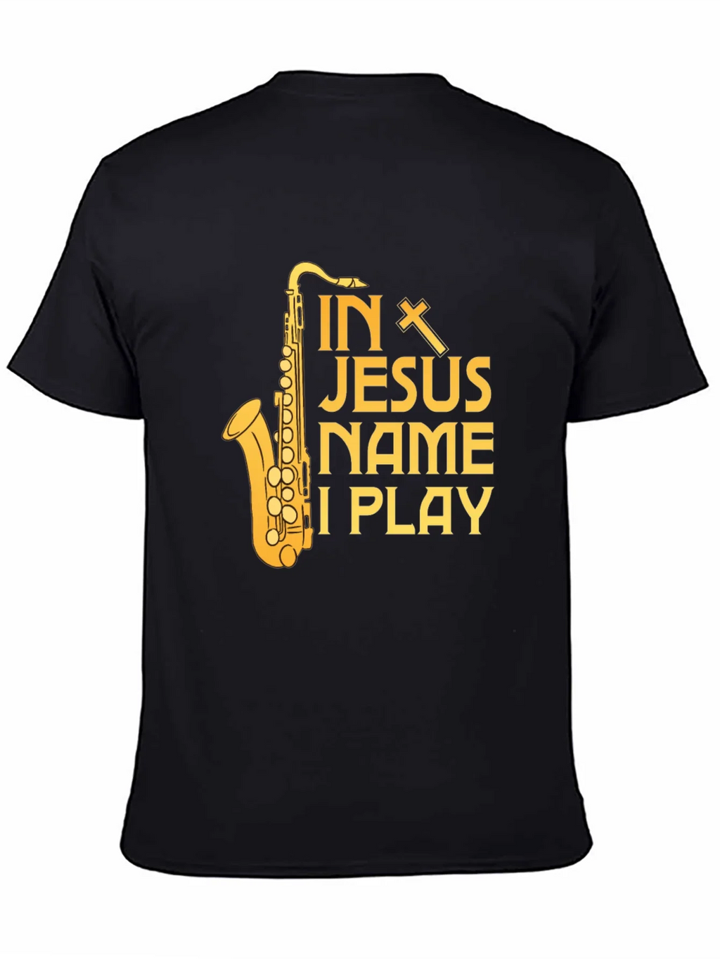 In Jesus Name I Play Saxophone T-Shirt product image 4