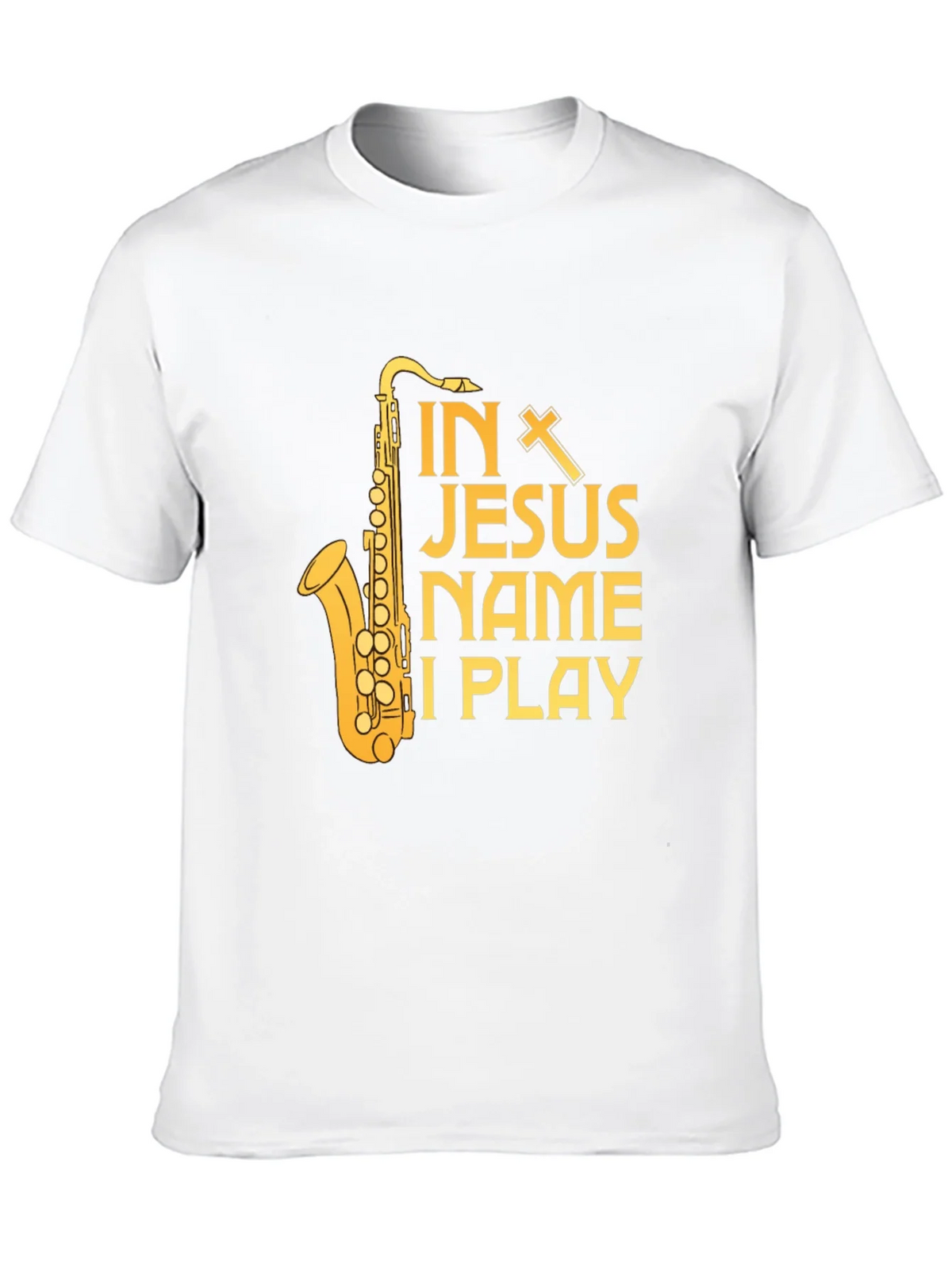 In Jesus Name I Play Saxophone T-Shirt product image 9