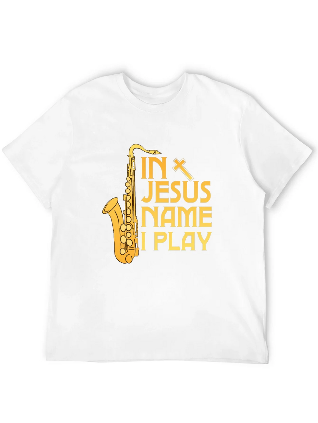 In Jesus Name I Play Saxophone T-Shirt product image 11