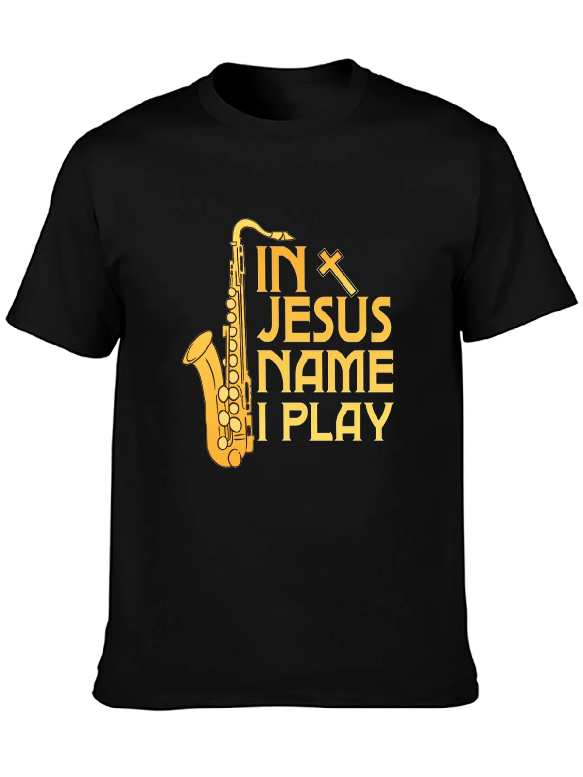 In Jesus Name I Play Saxophone T-Shirt product image 3