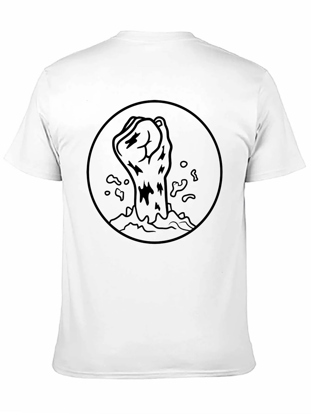 Rising Fist Graphic Tee - Black Cotton Blend product image 5