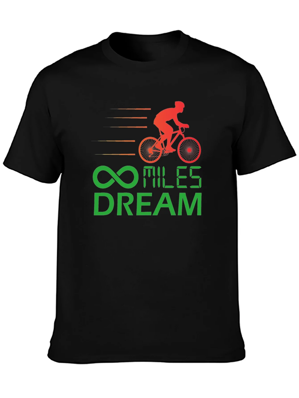 Miles Dream Cycling T-Shirt - Black Cotton Tee product image 2