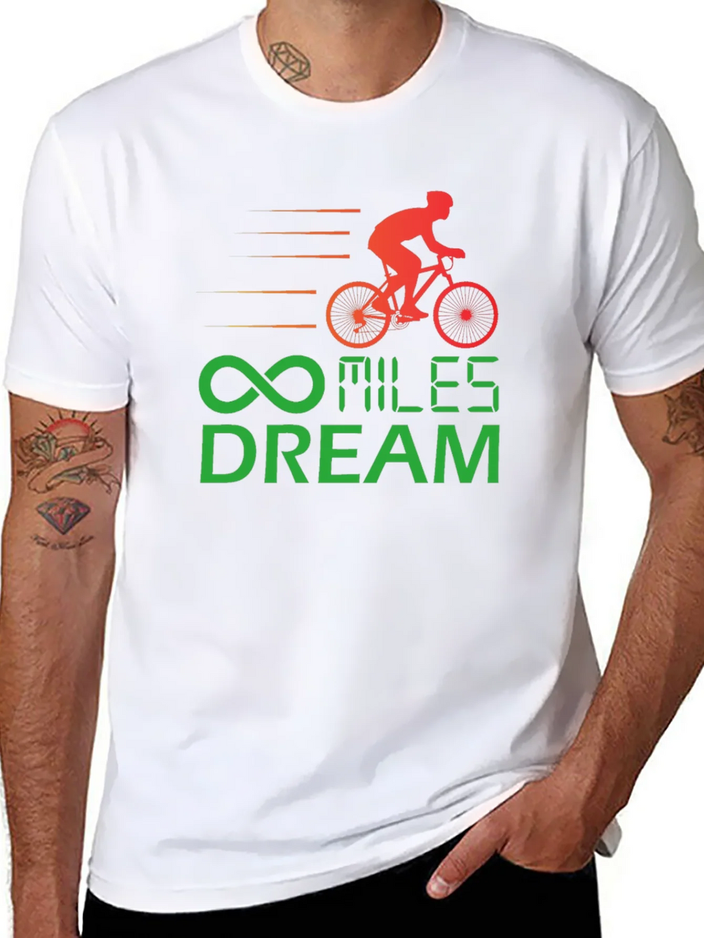 Miles Dream Cycling T-Shirt - Black Cotton Tee product image 5