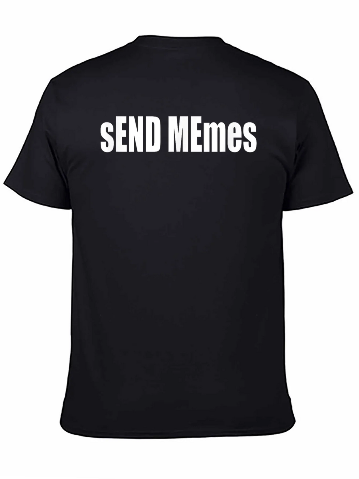 Send Memes Graphic Tee - Black Cotton T-Shirt product image 4