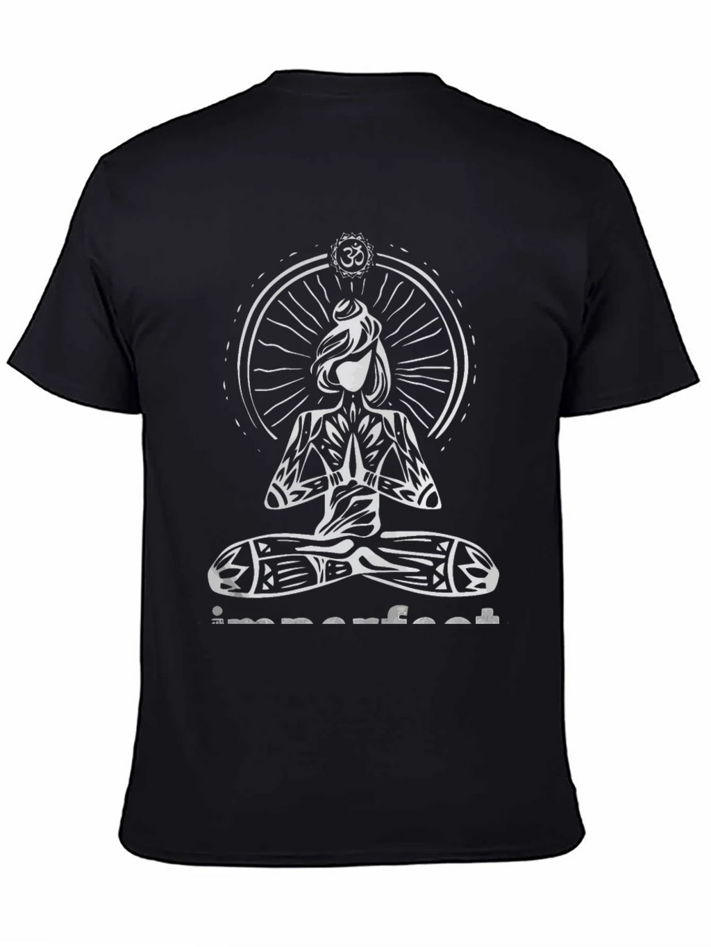 Imperfect Yoga Graphic Print Black T-Shirt product image 3