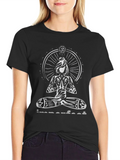 Imperfect Yoga Graphic Print Black T-Shirt product image 1