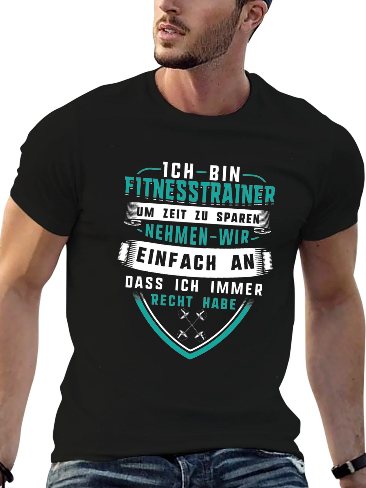Fitness Trainer T-Shirt - German Humor Tee product image 5