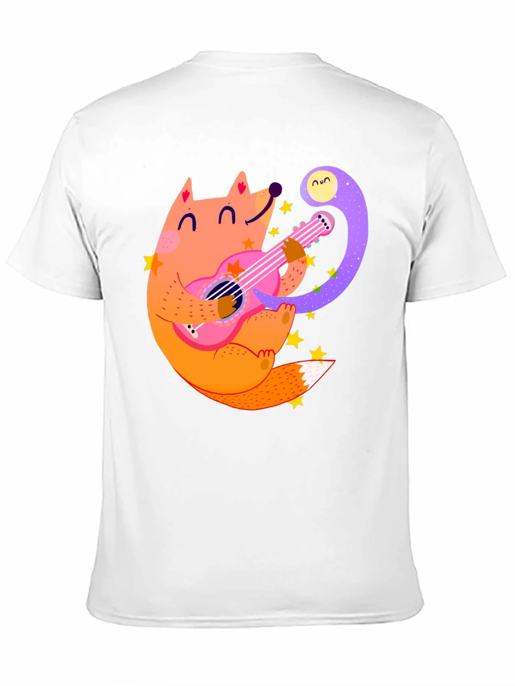 Fox Guitarist Graphic Tee - Black Cotton T-Shirt product image 10