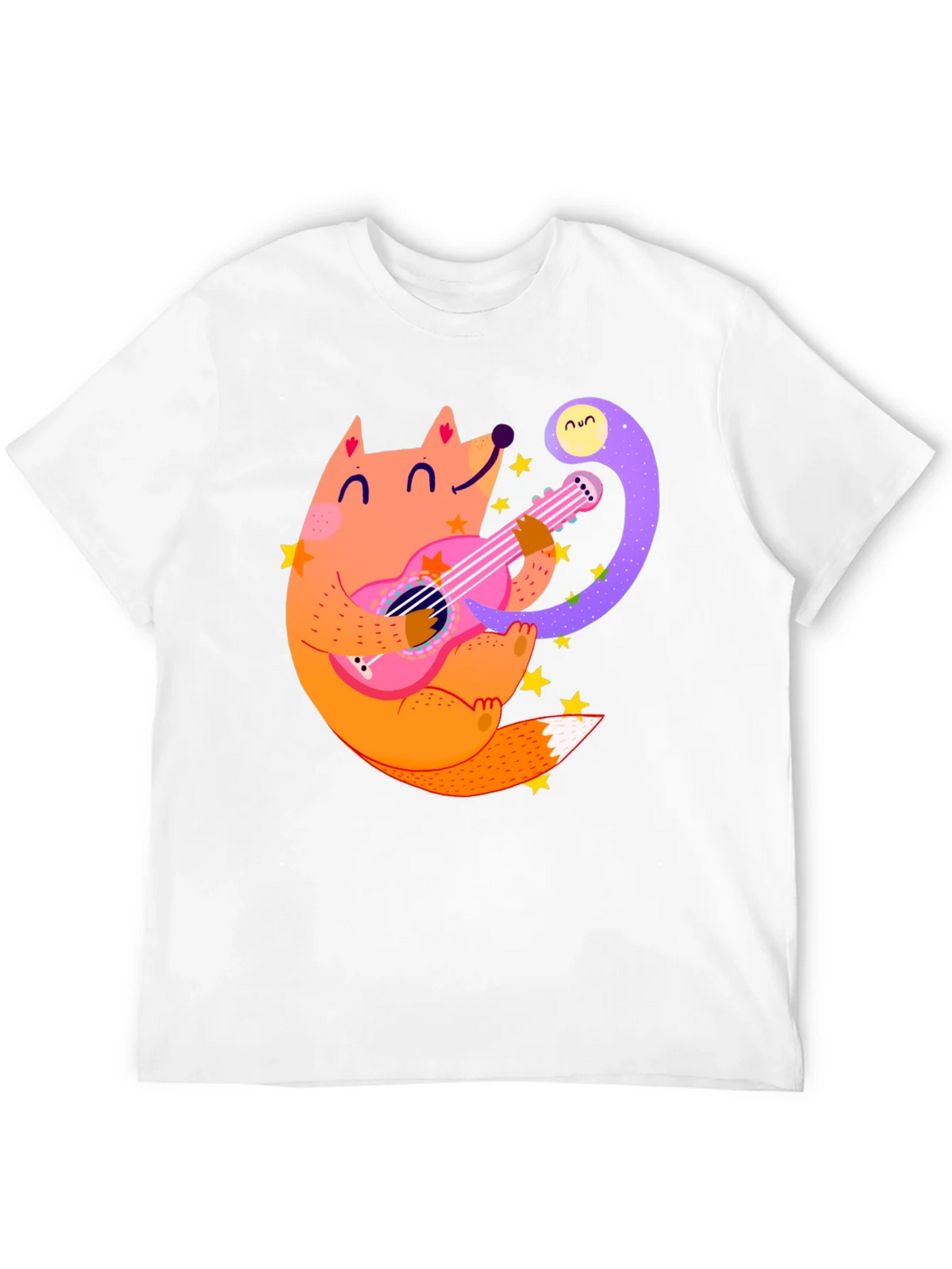 Fox Guitarist Graphic Tee - Black Cotton T-Shirt product image 11