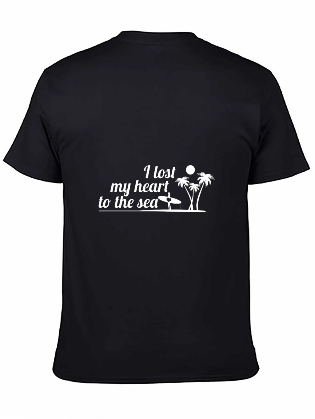 I Lost My Heart to the Sea Black T-Shirt product image 3