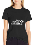 I Lost My Heart to the Sea Black T-Shirt product image 1