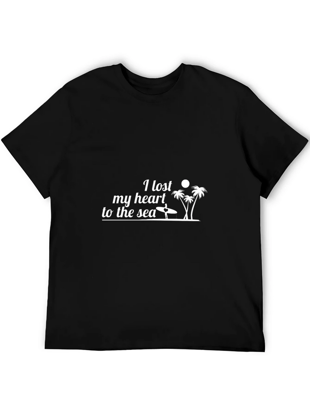 I Lost My Heart to the Sea Black T-Shirt product image 4
