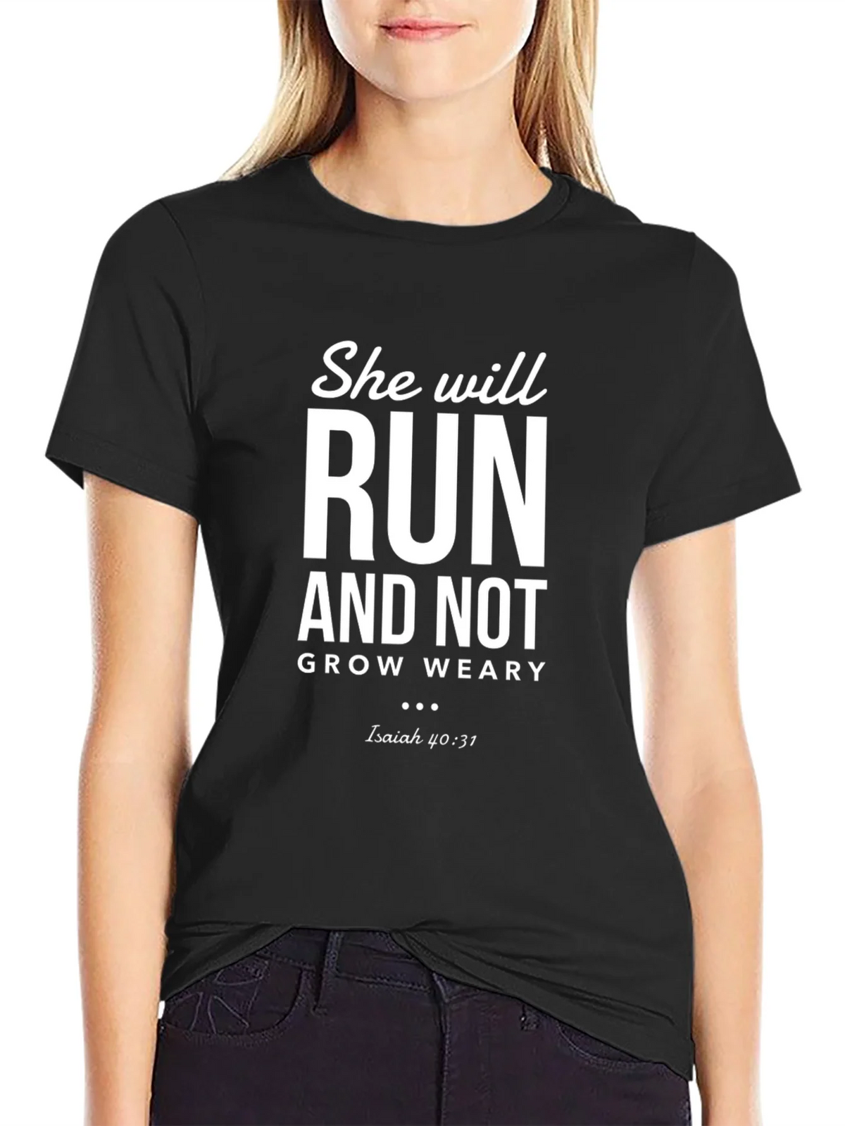 She Will Run Christian T-Shirt product image 2