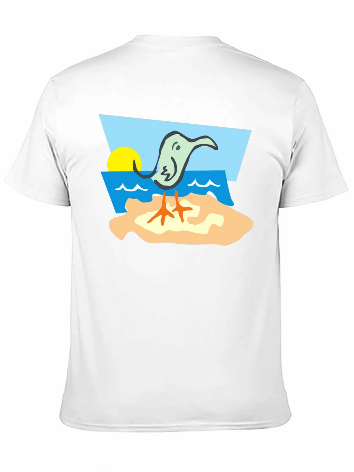 Cartoon Bird Beach T-Shirt - Unique Design product image 8