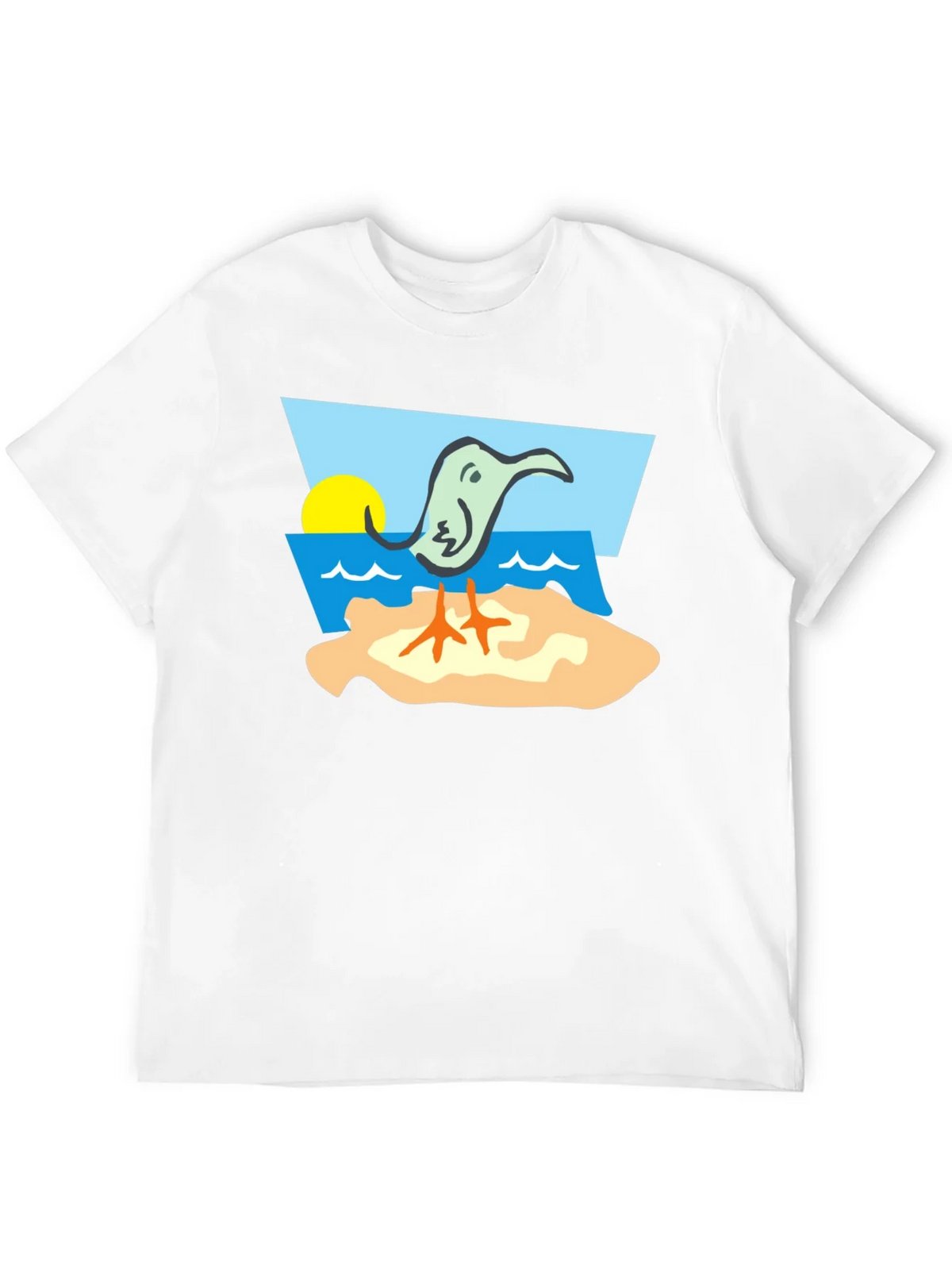 Cartoon Bird Beach T-Shirt - Unique Design product image 9