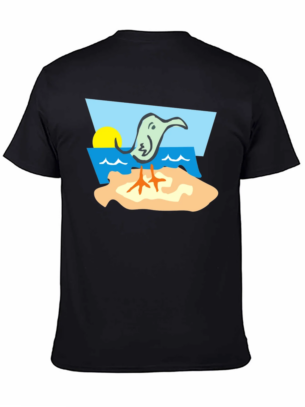 Cartoon Bird Beach T-Shirt - Unique Design product image 4