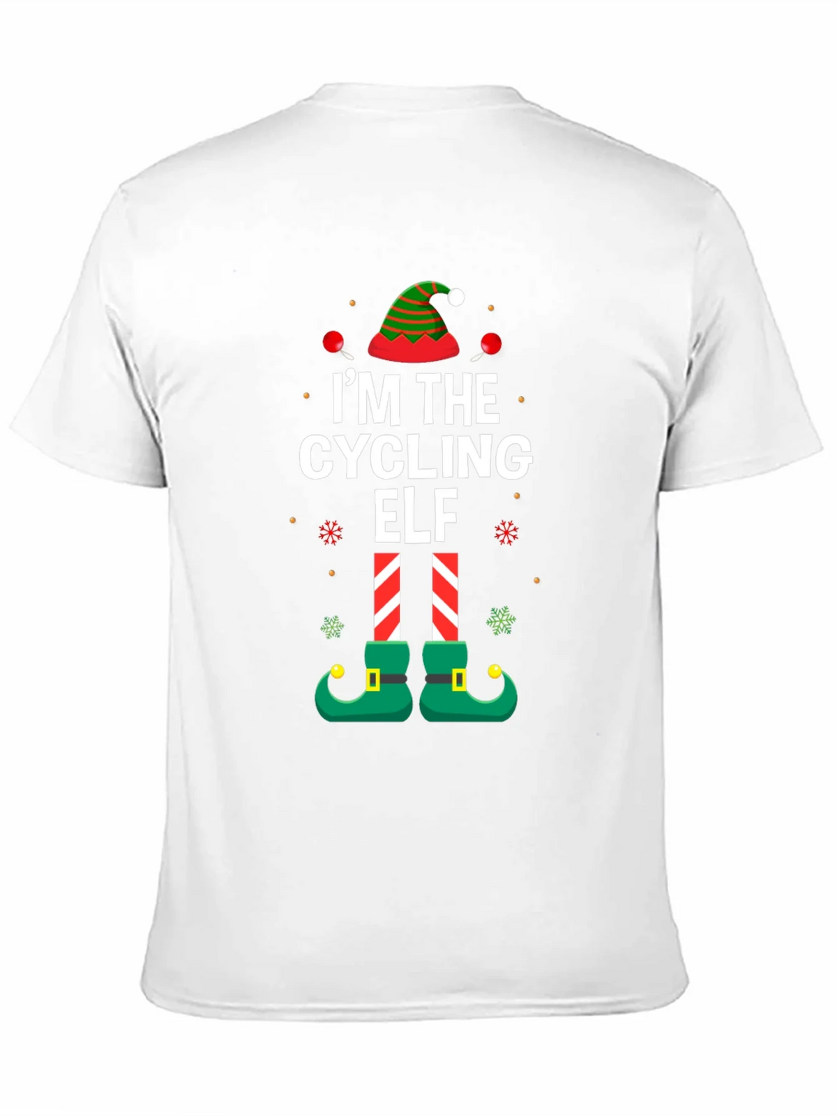 Cycling Elf Christmas T-Shirt Holiday Tee product image 10