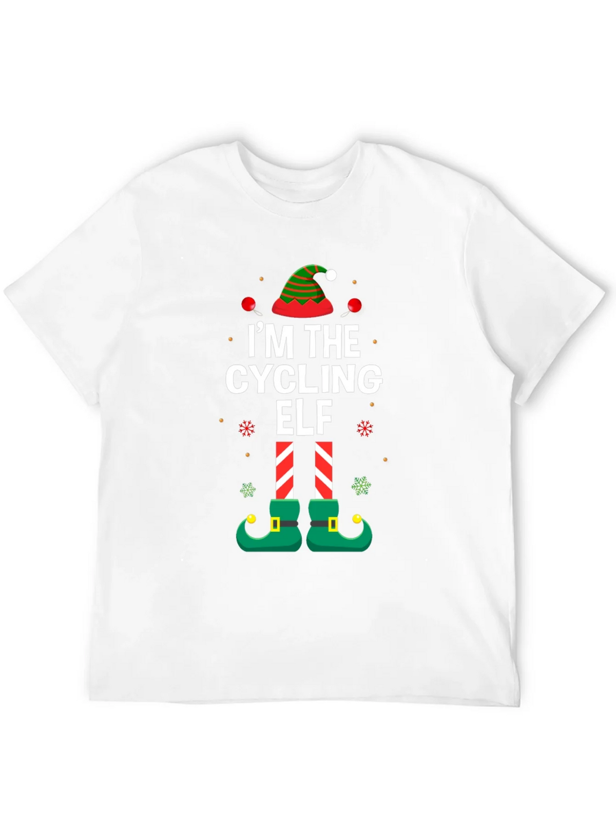 Cycling Elf Christmas T-Shirt Holiday Tee product image 11