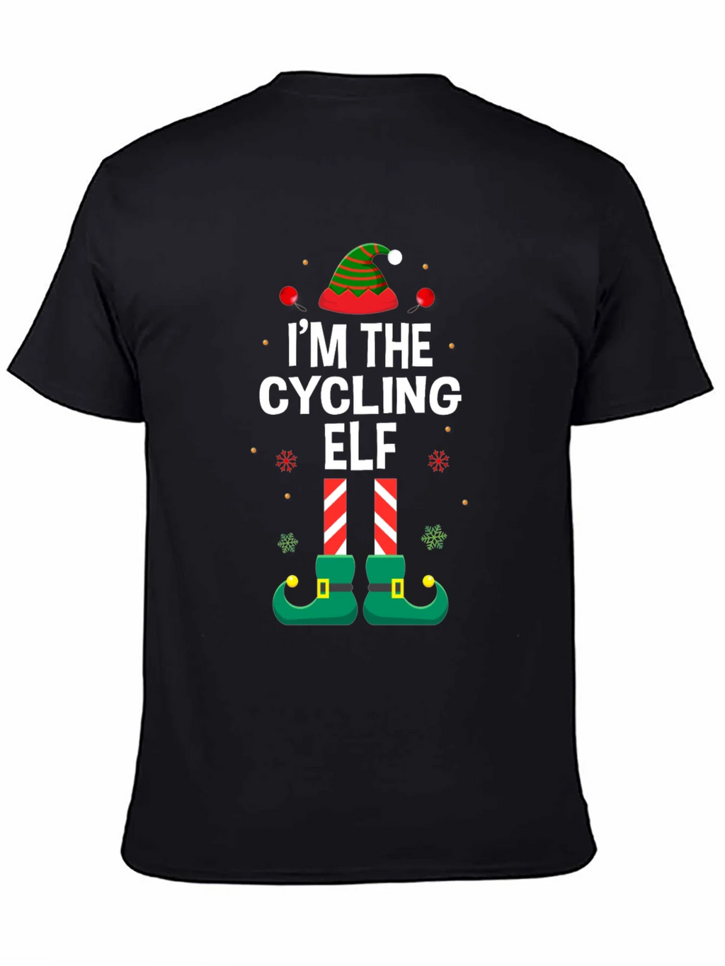 Cycling Elf Christmas T-Shirt Holiday Tee product image 4