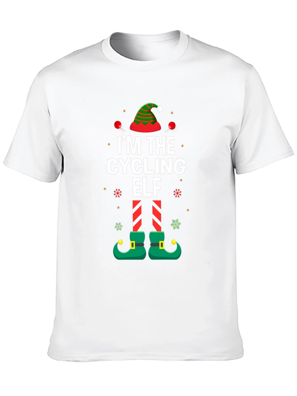 Cycling Elf Christmas T-Shirt Holiday Tee product image 9