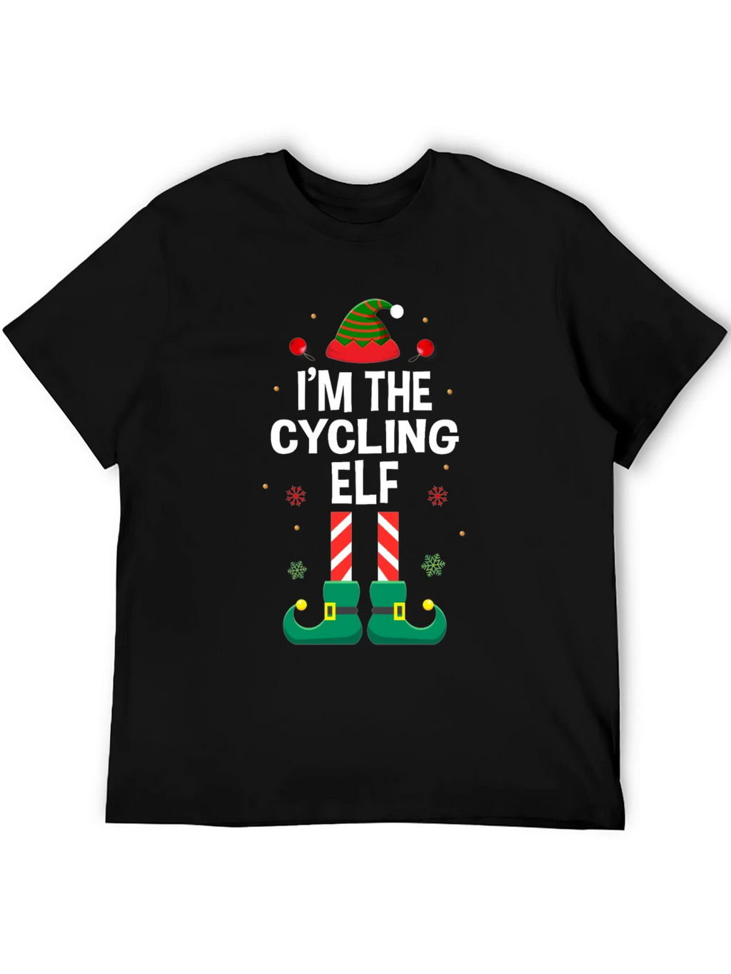 Cycling Elf Christmas T-Shirt Holiday Tee product image 5