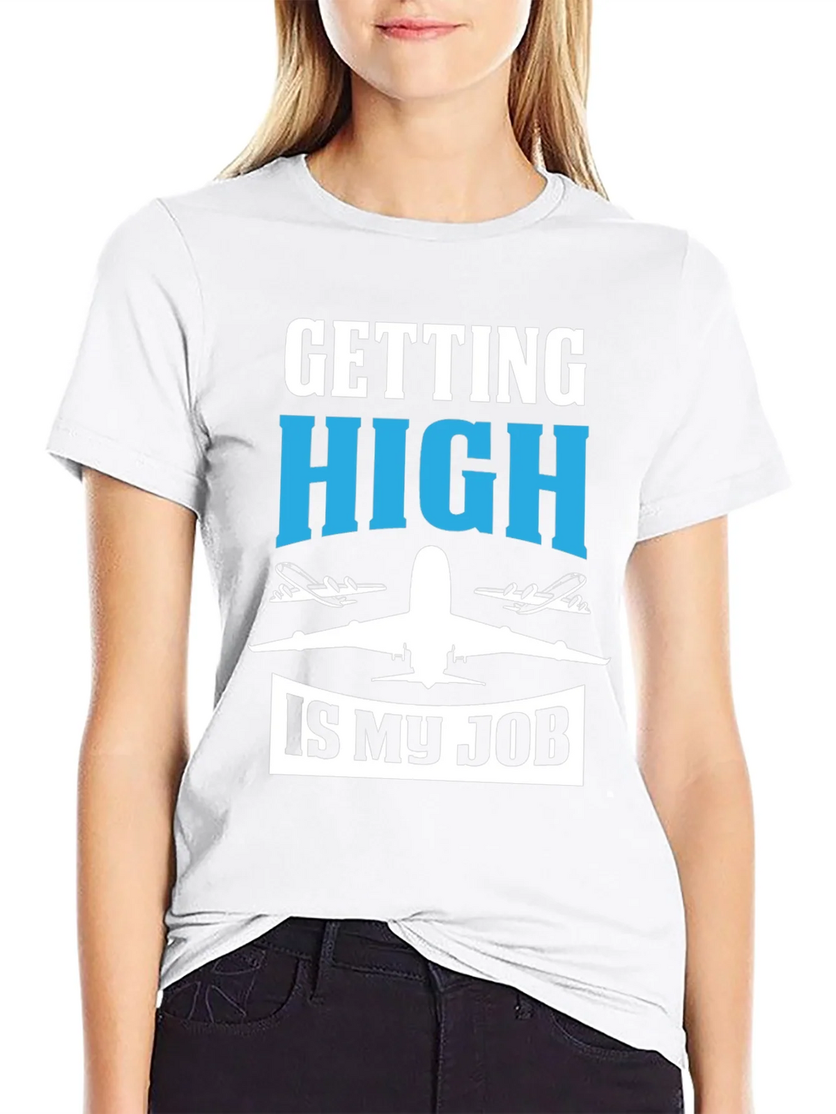 Pilot Humor Graphic Tee - Getting High Is My Job T-Shirt product image 8