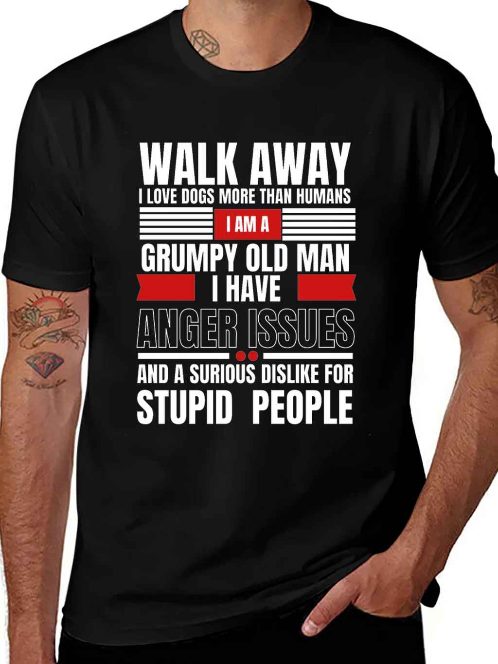 Grumpy Old Man Dog Lover T-Shirt product image 1