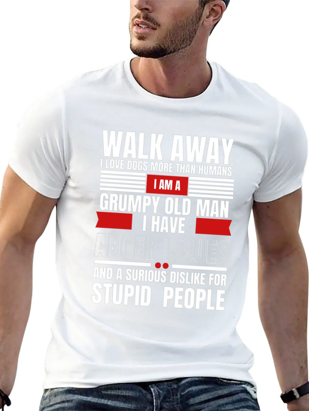 Grumpy Old Man Dog Lover T-Shirt product image 11