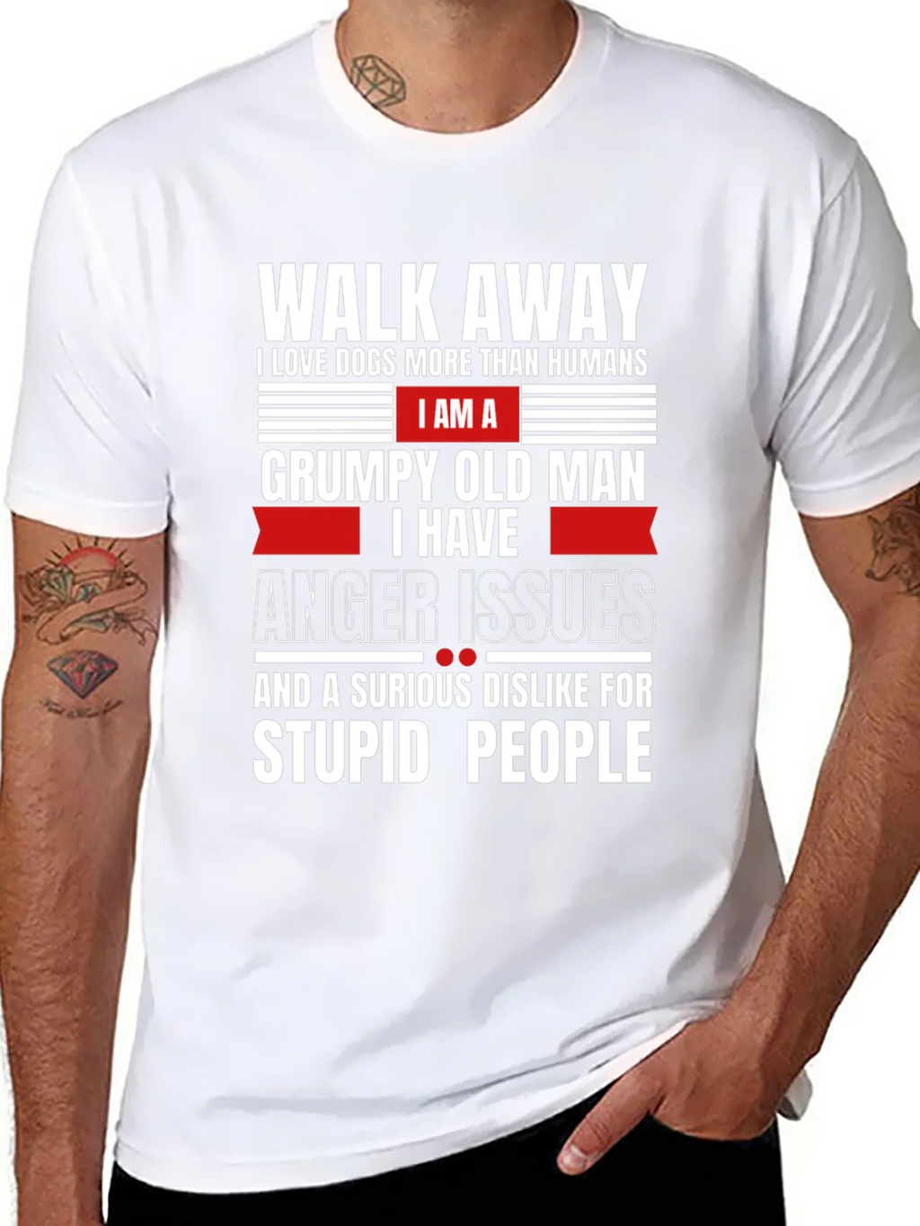 Grumpy Old Man Dog Lover T-Shirt product image 6