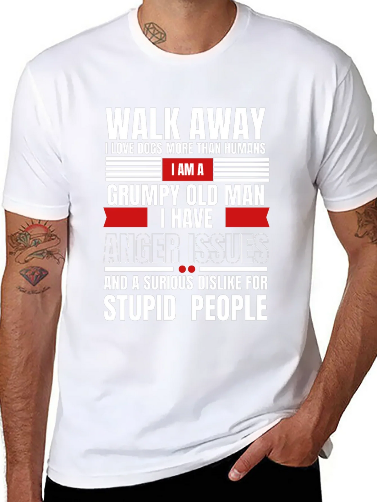 Grumpy Old Man Dog Lover T-Shirt product image 6