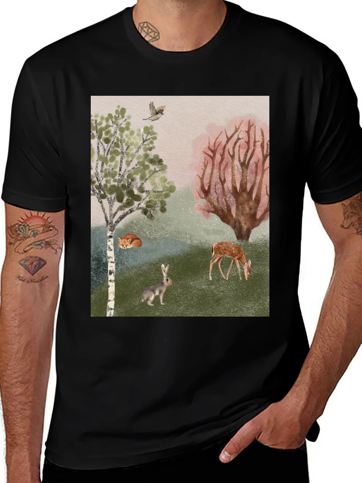 Enchanted Forest Graphic Tee - Nature Lover Shirt product image 1