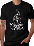 I Crossed My Fingers Graphic Tee product image 1