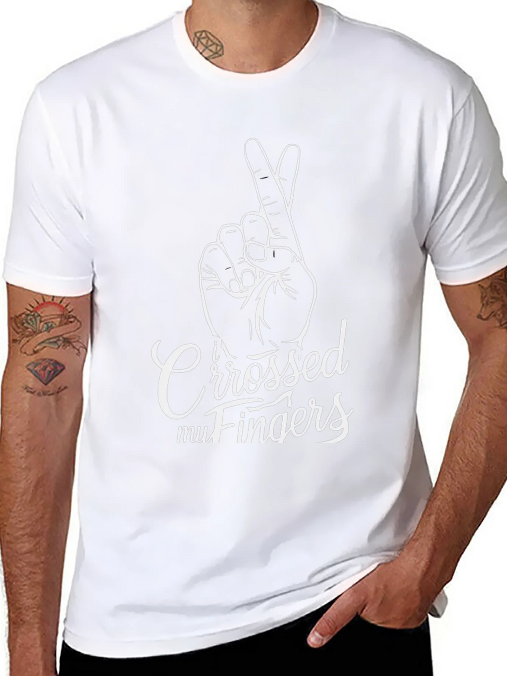I Crossed My Fingers Graphic Tee product image 7