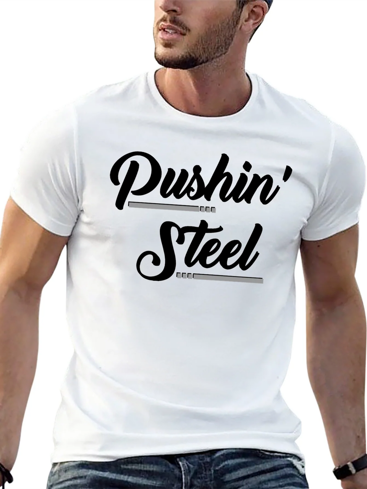 Pushin Steel Graphic Tee - Fitness Motivation product image 12