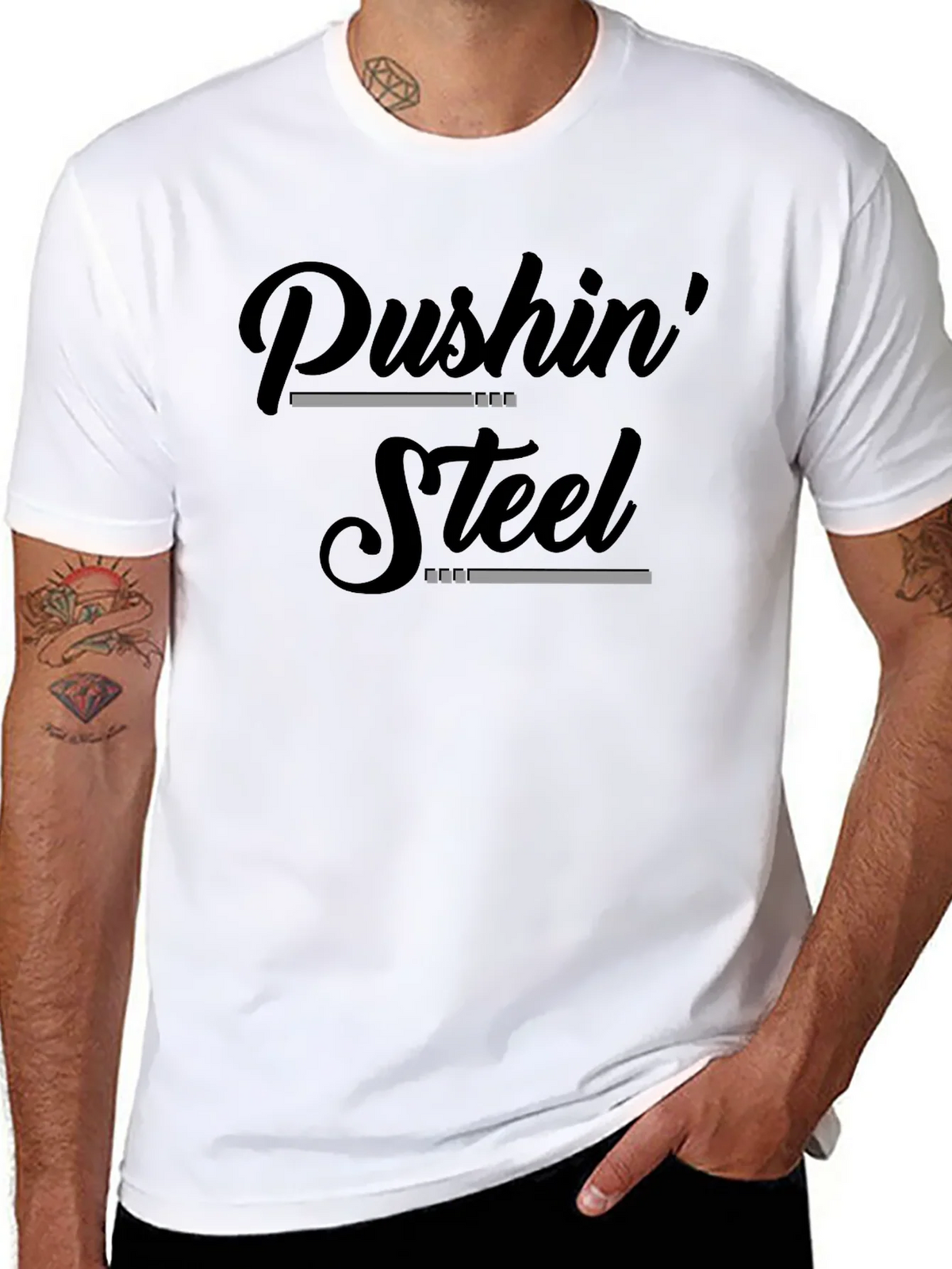 Pushin Steel Graphic Tee - Fitness Motivation product image 7
