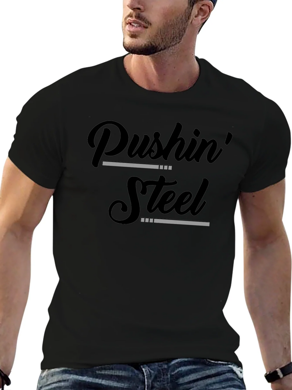 Pushin Steel Graphic Tee - Fitness Motivation product image 6
