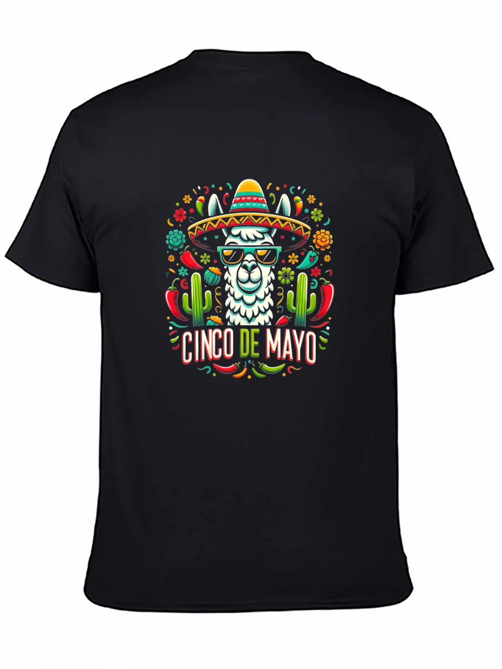 Cinco de Mayo Llama Graphic Tee - Black product image 4