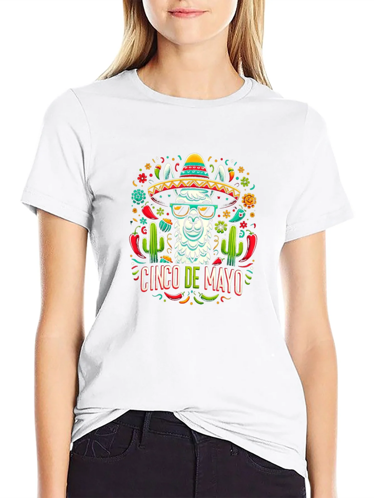 Cinco de Mayo Llama Graphic Tee - Black product image 8