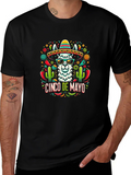 Cinco de Mayo Llama Graphic Tee - Black product image 1