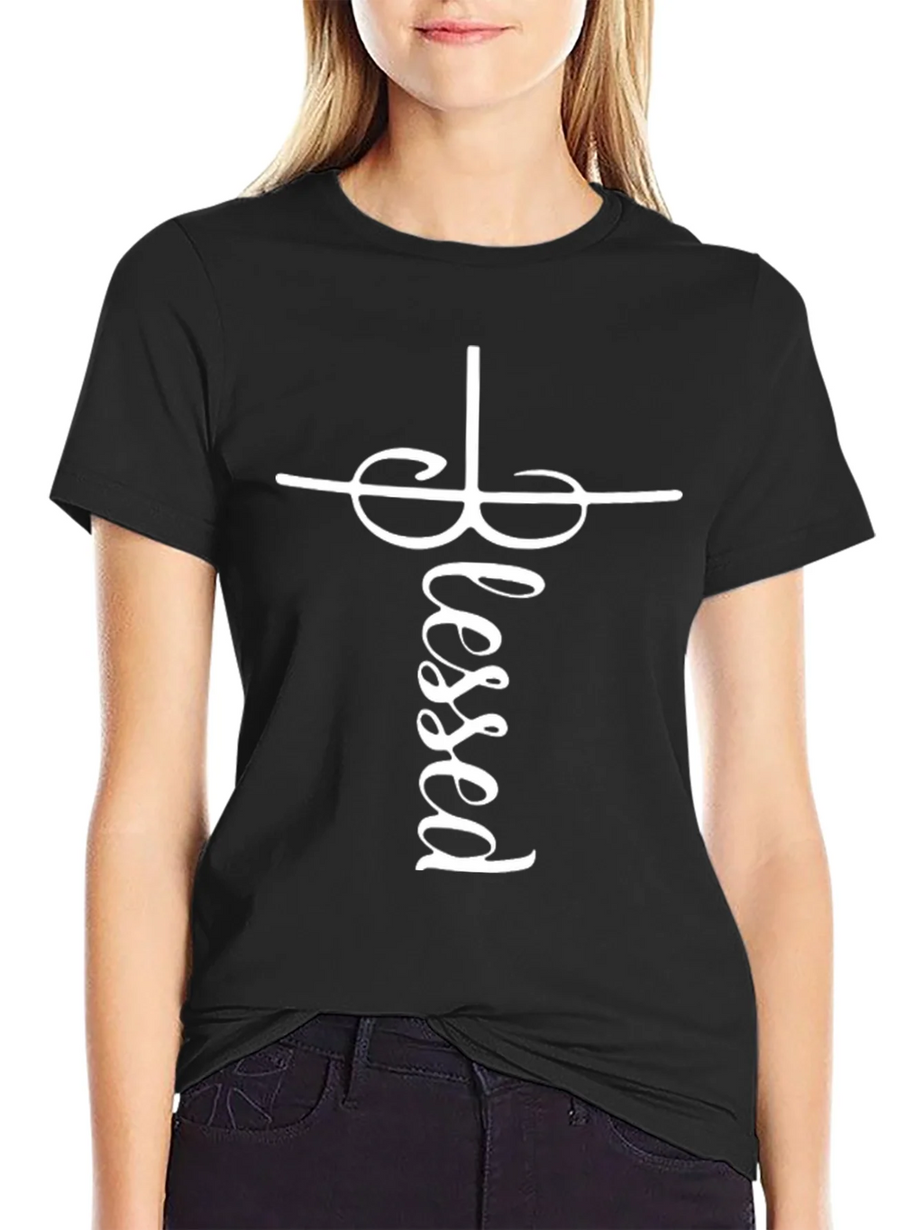 Blessed Cross Graphic Tee - Stylish Christian Apparel product image 2