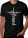 Blessed Cross Graphic Tee - Stylish Christian Apparel product image 1